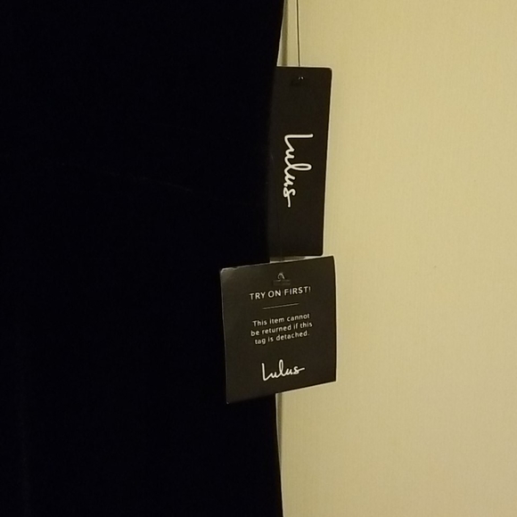 Black maxi, velvet formal dress. - Picture 6 of 7